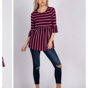Burgundy maternity top